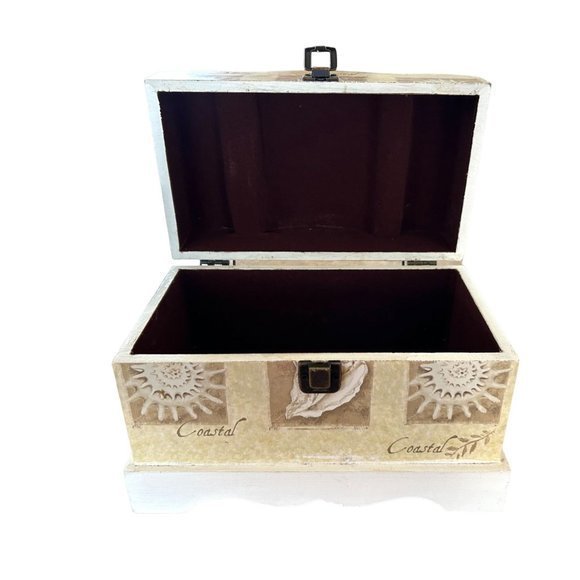 Beach Themed  Coastal Wooden Chest - Picture 5 of 7